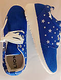 Кросівки жіночі весняні літні блакитні текстильні, фото 5
