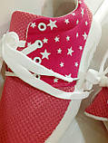 Кросівки жіночі весняно-літні текстильні рожеві пудрові яскраві, фото 5