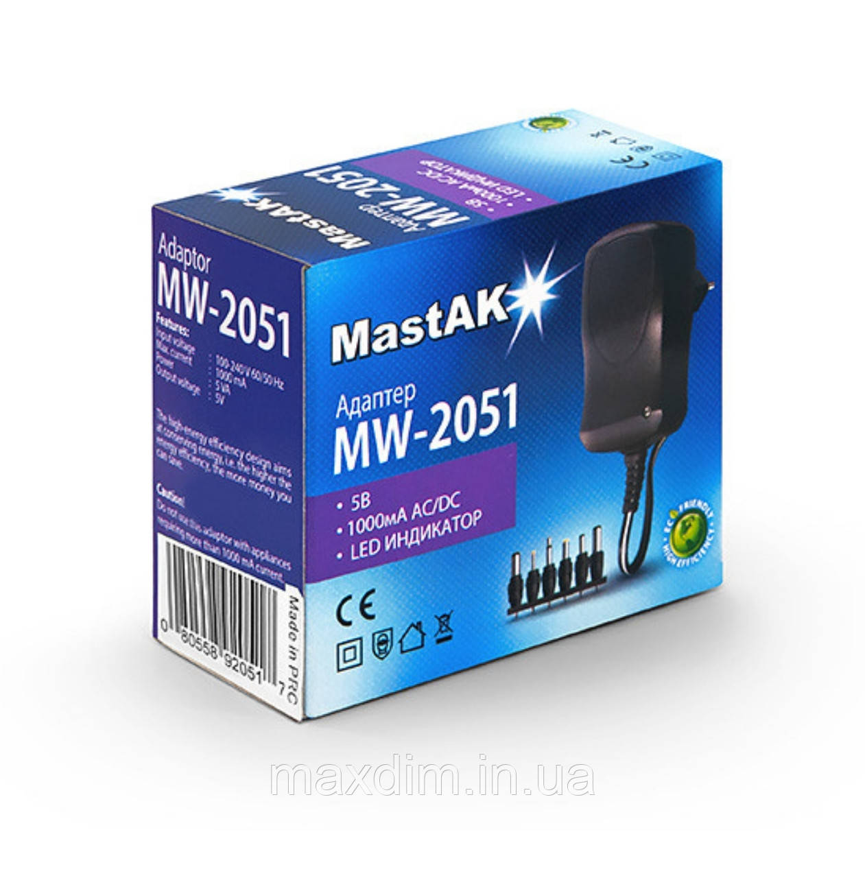 Мережевий блок живлення MastAK MW-2051 (5в 1А)