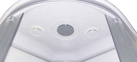 Душевой бокс KO&PO 470 №4(11) 80x80x215 см с глубоким поддоном матовое стекло с рисунком раздвижные двери, фото 4