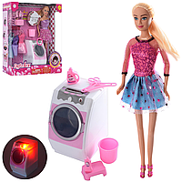 Кукла Defa Lucy 8323 с нарядами и стиральной машиной
