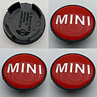 Ковпачки на литі диски Mini Cooper 3613-1171 069 55 мм червоні, фото 2
