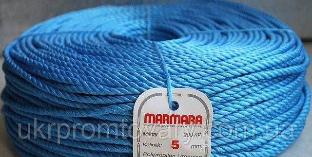 Мотузка marmara д 6 мм 200 метрів поліпропіленова кручена