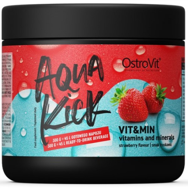 Мультивітамінний комплекс OstroVit Aqua Kick Vit&Min 300g (Strawberry), фото 1
