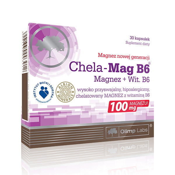 Магній В6 з ашвагандою та женьшенем Olimp Chela-Mag B6 Ashwagandha+Ginseng 30 caps