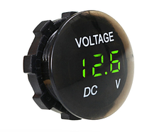 Вольтметр автомобільний ATS4011 зелений, фото 1