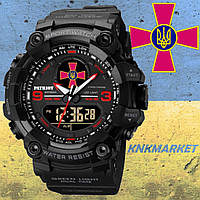 Тактические многофункциональные часы Patriot 001 Black-Red ЗСУ Tactic UA + Коробка Camo