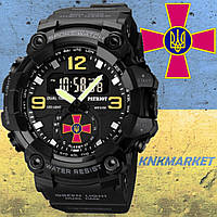Тактичний багатофункціональний годинник Patriot 003BKUA Black Tactic UA