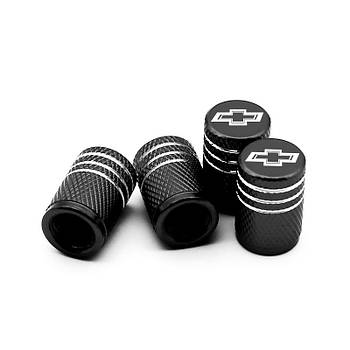 Металеві ковпачки на ніпель з логотипом Chevrolet чорний
