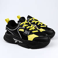 Чорні кросівки для дівчинки з жовтими елементами тм Tom.m