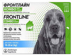 Краплі від бліх і кліщів Boehringer Ingelheim Frontline Combo M для собак 10-20 кг (піпетки 3*1,34 мл)