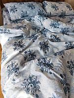 Ткань для постельного белья, бязь (хлопок) Букет голубой Турция