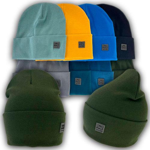 Двойная трикотажная шапка с отворотом для мальчика