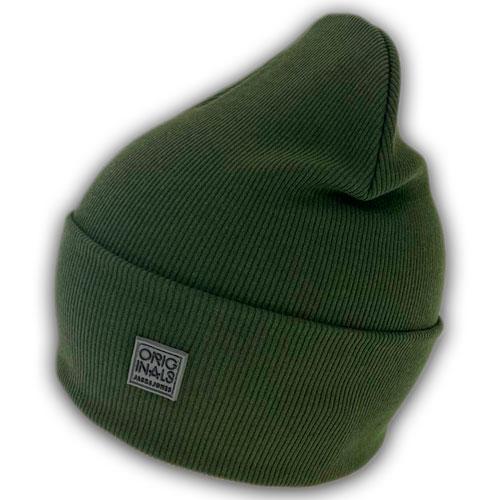 Двойная трикотажная шапка с отворотом для мальчика