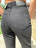 Жіночі джинси мом чорного кольору Arox, фото 6