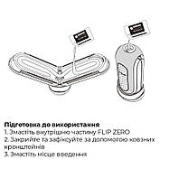 Вібромастурбатор Tenga Flip Zero Electronic Vibration Black, змінна інтенсивність, розкладний, фото 3