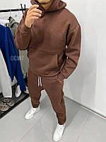 Спортивный костюм мужской демисезонный весенний осенний худи + штаны коричневый люкс качество