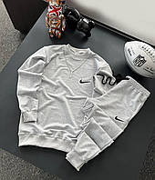 Мужской спортивный костюм Nike весна осень свитшот + штаны серый люкс качество