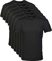 6 Black (6-pack) Medium Чоловічі футболки Gildan Crew, мультиупаковка, стиль G1100