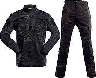LANBAOSI Мужская тактическая куртка и брюки Военная камуфляжная охотничья форма ACU Комплект из 2 предмет