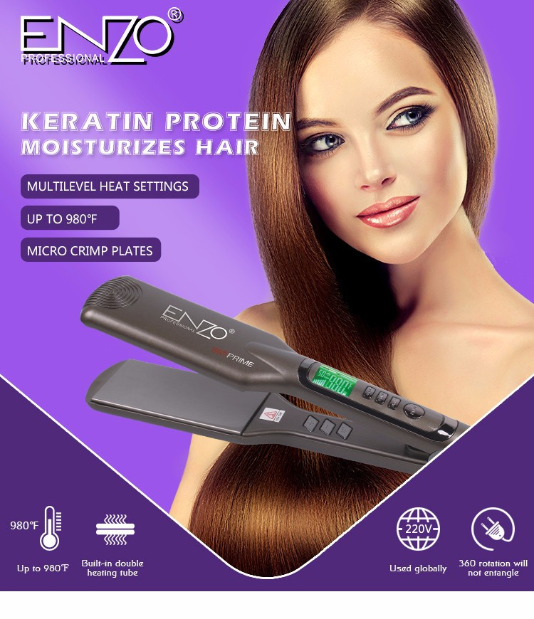 Керамічний прасочку для волосся Enzo EN-5444 з LED дисплеєм і терморегулятором