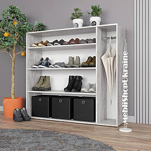 Взуттєва полиця з нішою під парасольку та з регульованими по висоті полицями