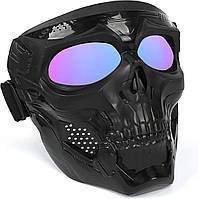 Colorful-Lens Outamateur Skull Goggle Mask Маска для верховой езды Безопасная дорожная езда УФ-очки для м