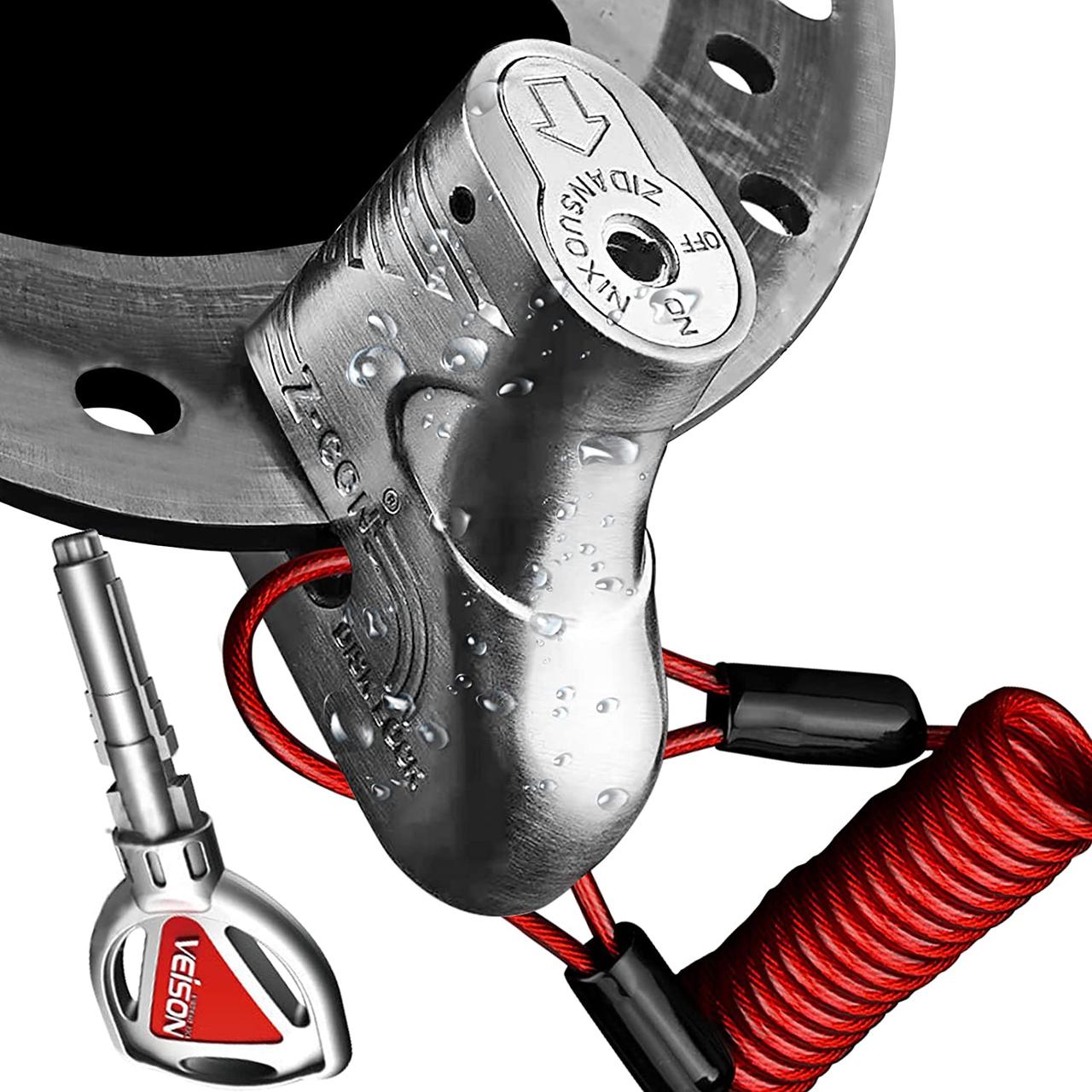 Silver Замки для мотоциклів Heavy Duty Anti Theft, Тросові замки з комбінацією, Heavy Duty Bike Lock with