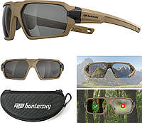 Q37 Khaki Anti-fog Polarized ОТКРОЙТЕ СВОЙ МИР! HUNTERSKY Тактические очки для стрельбы Военный класс Защ