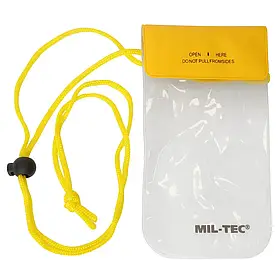 Герметичний прозорий чохол Mil-tec для телефону 9,5*19,5см жовтий 15821015