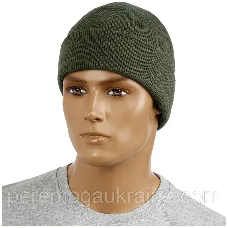 Шапка Mil-Tec акрилова тонкої в'язки beanie cap Olive 12133001