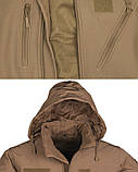 Куртка софтшелл вітрозахисна та водонепроникна Coyote Mil-Tec 10864019 M, фото 2