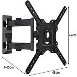 Кронштейн для телевізора 32-58'' з поворотом Кріплення для плазми на стіну Izoxis (00019355), фото 5