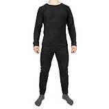 Тактична термобілизна на флісі (круглий ворот) чорна Mil-Tec 11221002, фото 5