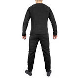 Тактична термобілизна на флісі (круглий ворот) чорна Mil-Tec 11221002, фото 4