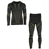 Термобілизна Mil-Tec Performance Чорна із зеленим 11225002, фото 2