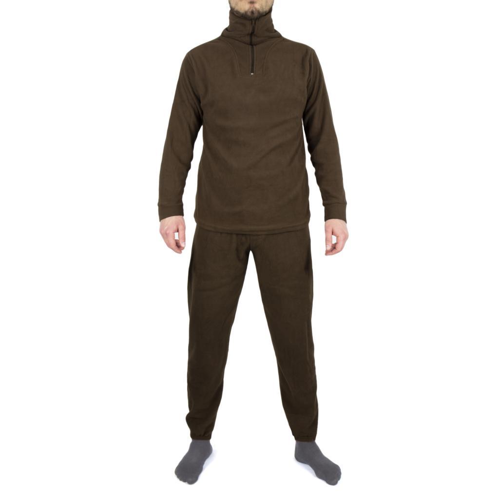 Термобілизна тактична на флісі Mil-Tec od Thermoflece undermoflece with zipper-Мил тек-11220001- Олива, фото 1