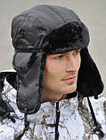 Шапка Mil-Tec ma1 вушанка чорна 12105002 - розмір 2XL - 64, фото 3