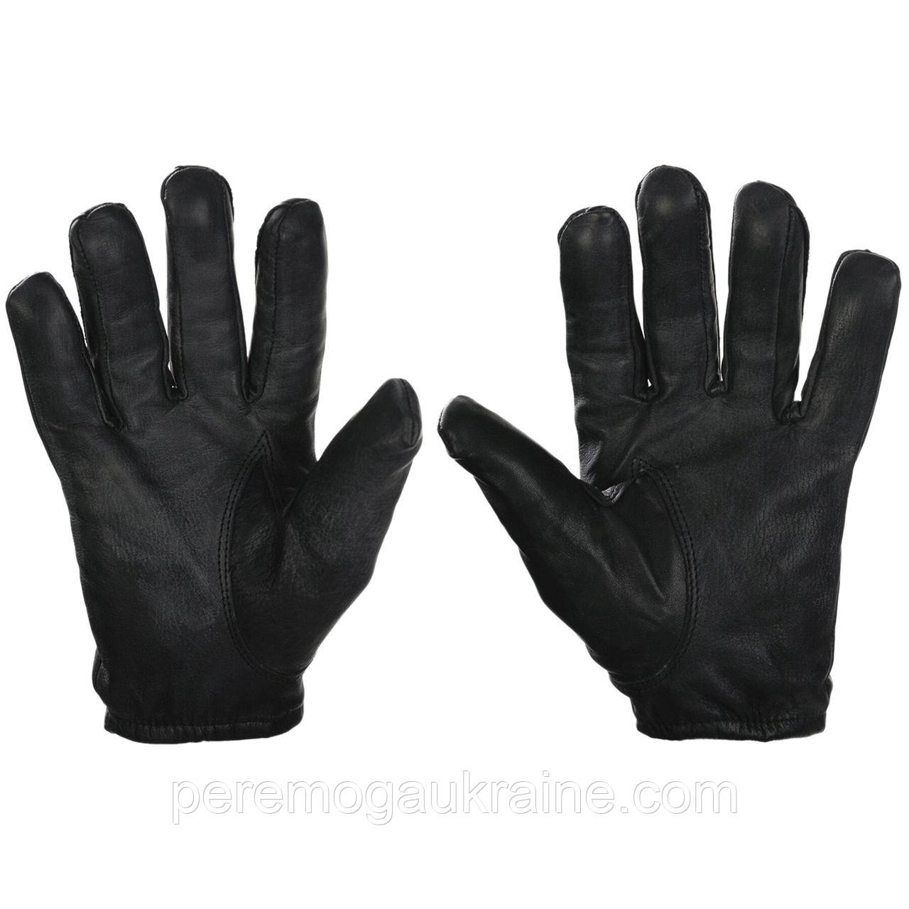 Рукавички шкіряні з кевларовою підкладкою Mil-Tec Aramid Gloves Чорні 12503002