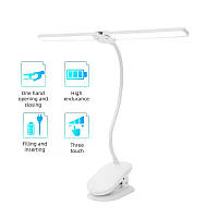 Аккумуляторная LED лампа на прищепке VHG D18-2 Clip Rechargeable Table Lamp White