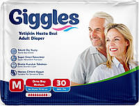 Підгузки для дорослих Giggles Medium 70-120 см 30 шт 9 крапель великі памперси для дорослих