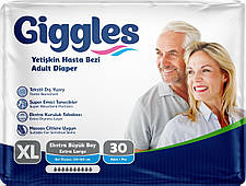 Підгузки для дорослих Giggles Extra Large 120-160 см 30 шт 10 крапель памперси для людей похилого віку