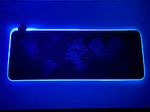Килимок для миші з підсвіткою Мапа світу RGB RS-01 (30*80см), фото 2