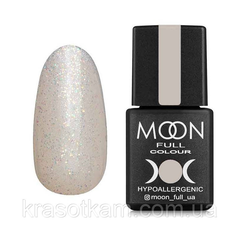 Moon Full Opal color No502 безбарвний напівпрозорий із дрібним різнобарвним шимером, 8 мл.