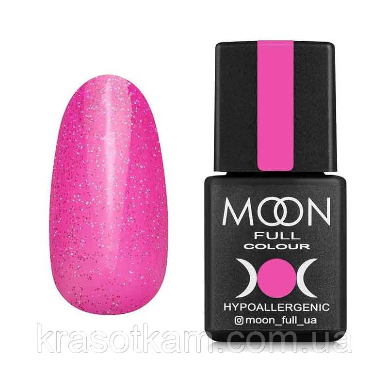 Moon Full Opal color No506 бліда фуксія з різнобарвним шимером, 8 мл.