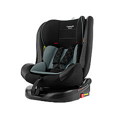 Автокресло детское CARRELLO Capsula CRL-11807 ISOFIX Harbor Grey группа 0+1+2+3 ПОВОРОТНОЕ / черно-серое