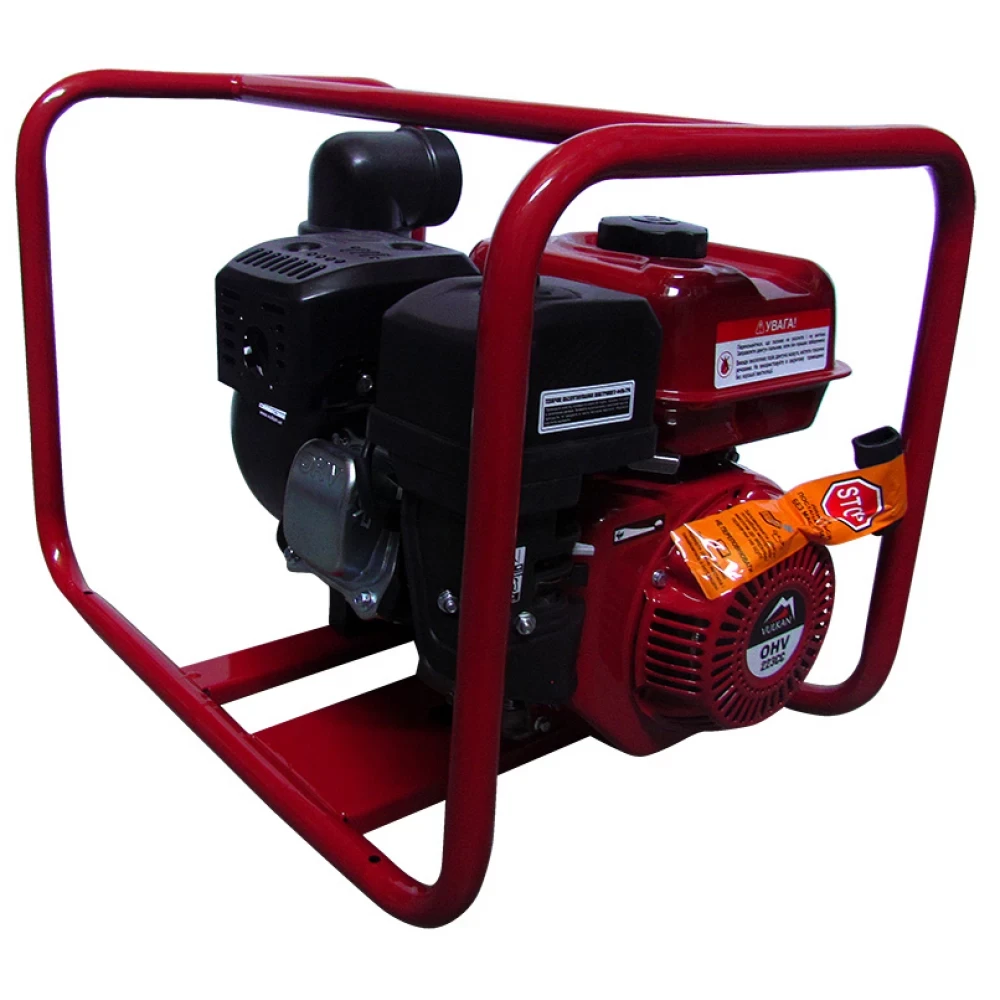 VULKAN Мотопомпа рукав 75мм, 60м3/год, підйом 20м, для хімікатів, SCCP80, фото 1