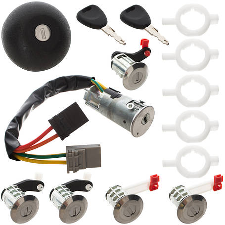 Renault Master II 1998- * Opel Movano A 1998- замок запалювання + 5 личинок + корок КОМПЛЕКТ арт DA-28748, фото 1