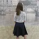 Двійка-шкільний сарафан+гіпюрова кофточка(синій),розміри 30 - 40, фото 7