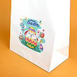 Великодні пакети Крафт 220*120*290 Подарункові пакети для гостинців "Пасхальний Кролик", фото 3